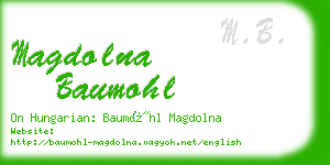 magdolna baumohl business card